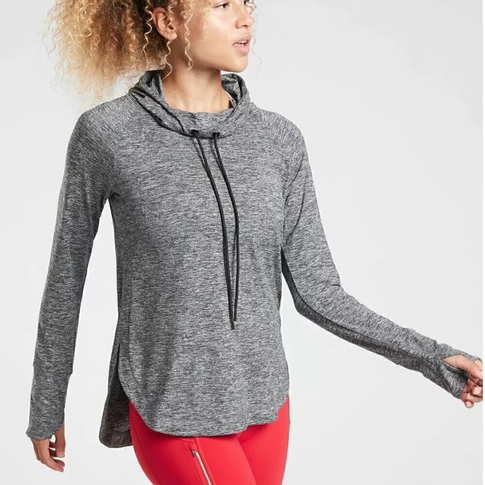 Athleta Uptempo Hoodie - S Grey Heather